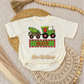 Christmas Tractor Name Romper/Tee