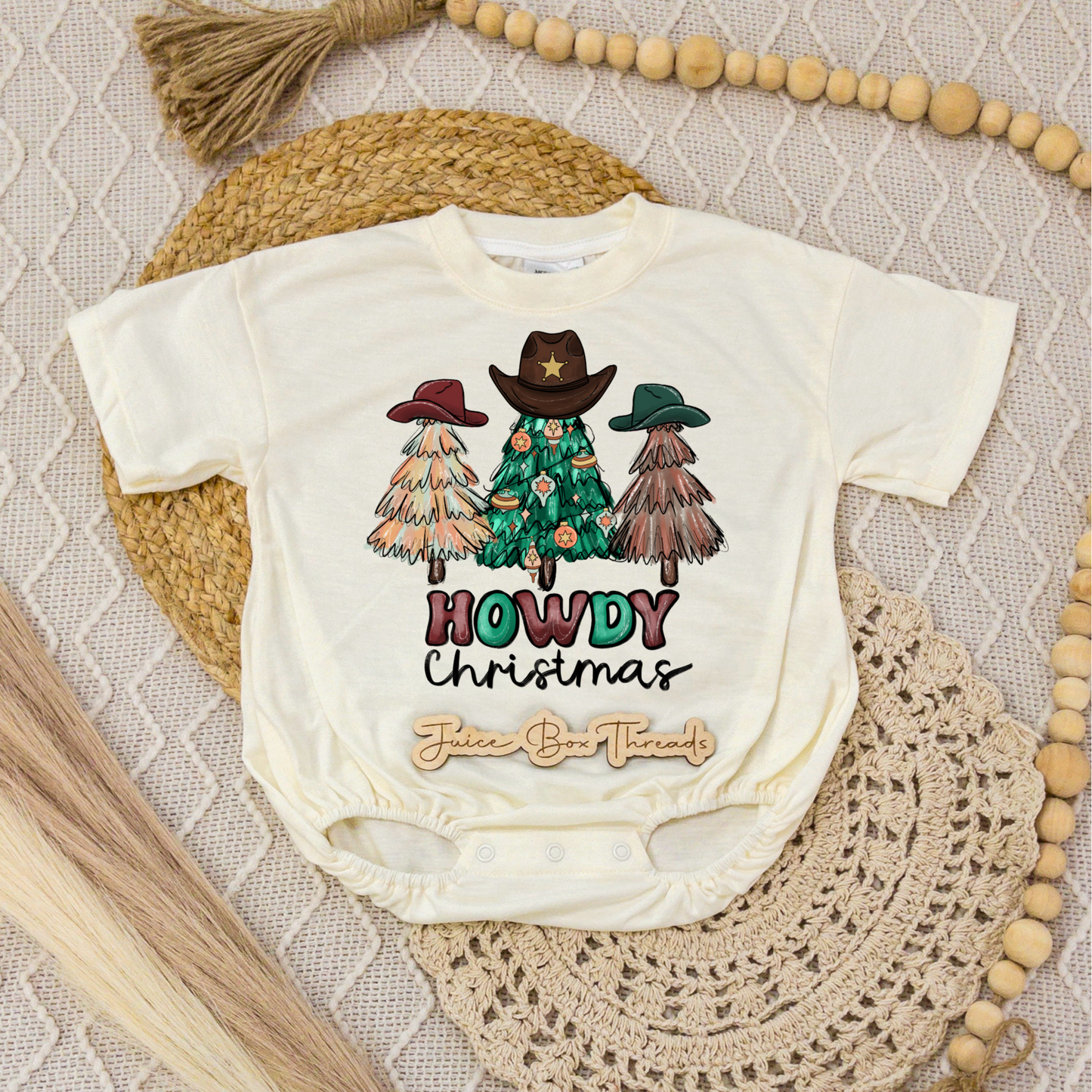 Howdy Christmas Romper/Tee