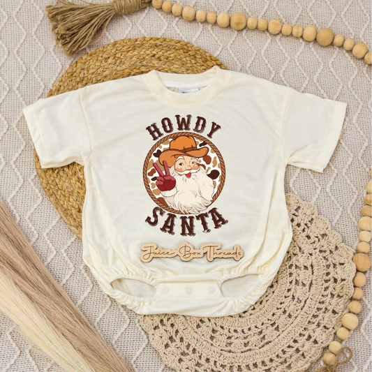 Howdy Santa Romper/Tee