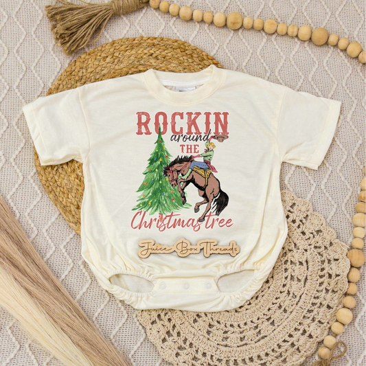 Rockin' Around the Christmas Tree Romper/Tee