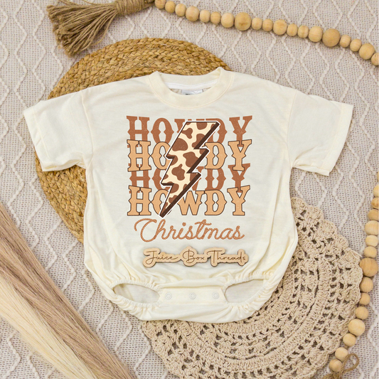 Howdy Christmas Romper/Tee