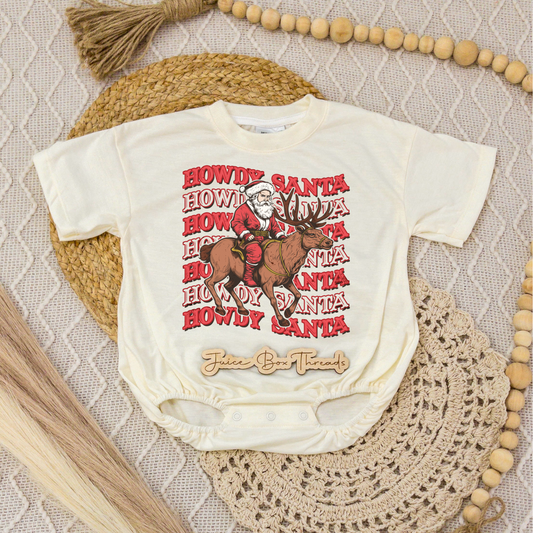 Howdy Santa Romper/Tee