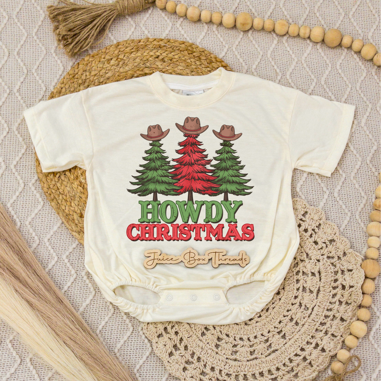 Howdy Christmas Romper/Tee