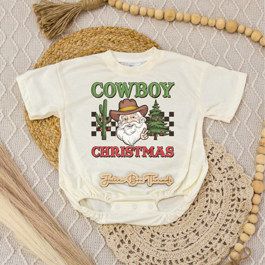 Cowboy Christmas Romper/Tee