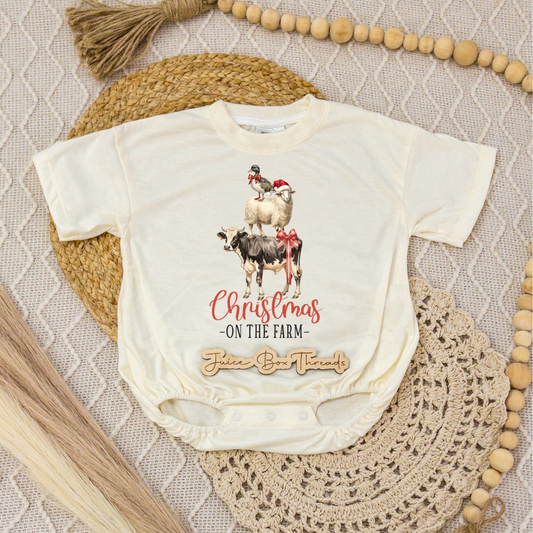Christmas on the Farm Romper/Tee