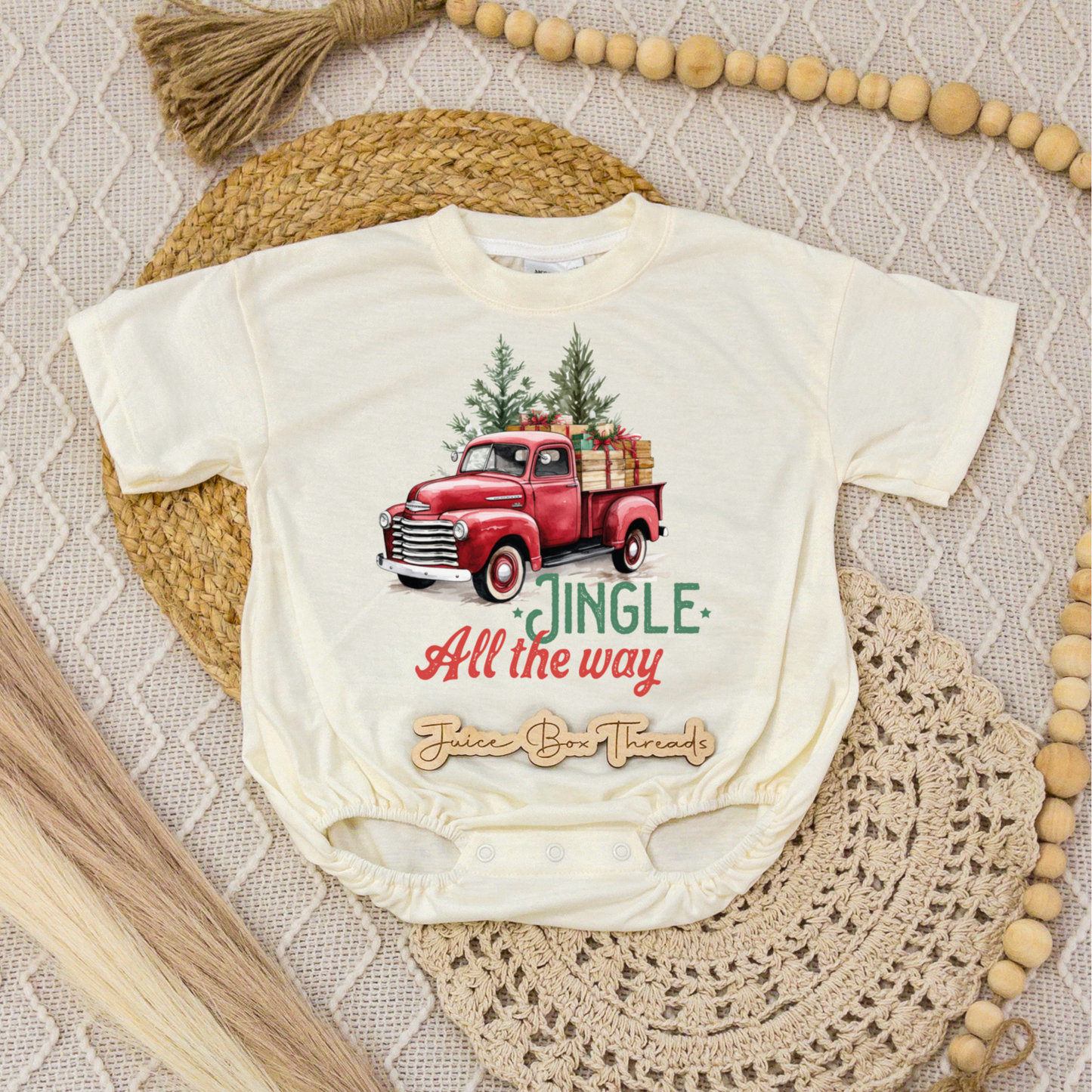 Jingle All the Way Romper/Tee