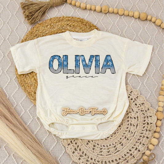 Snowy Name Romper/Tee