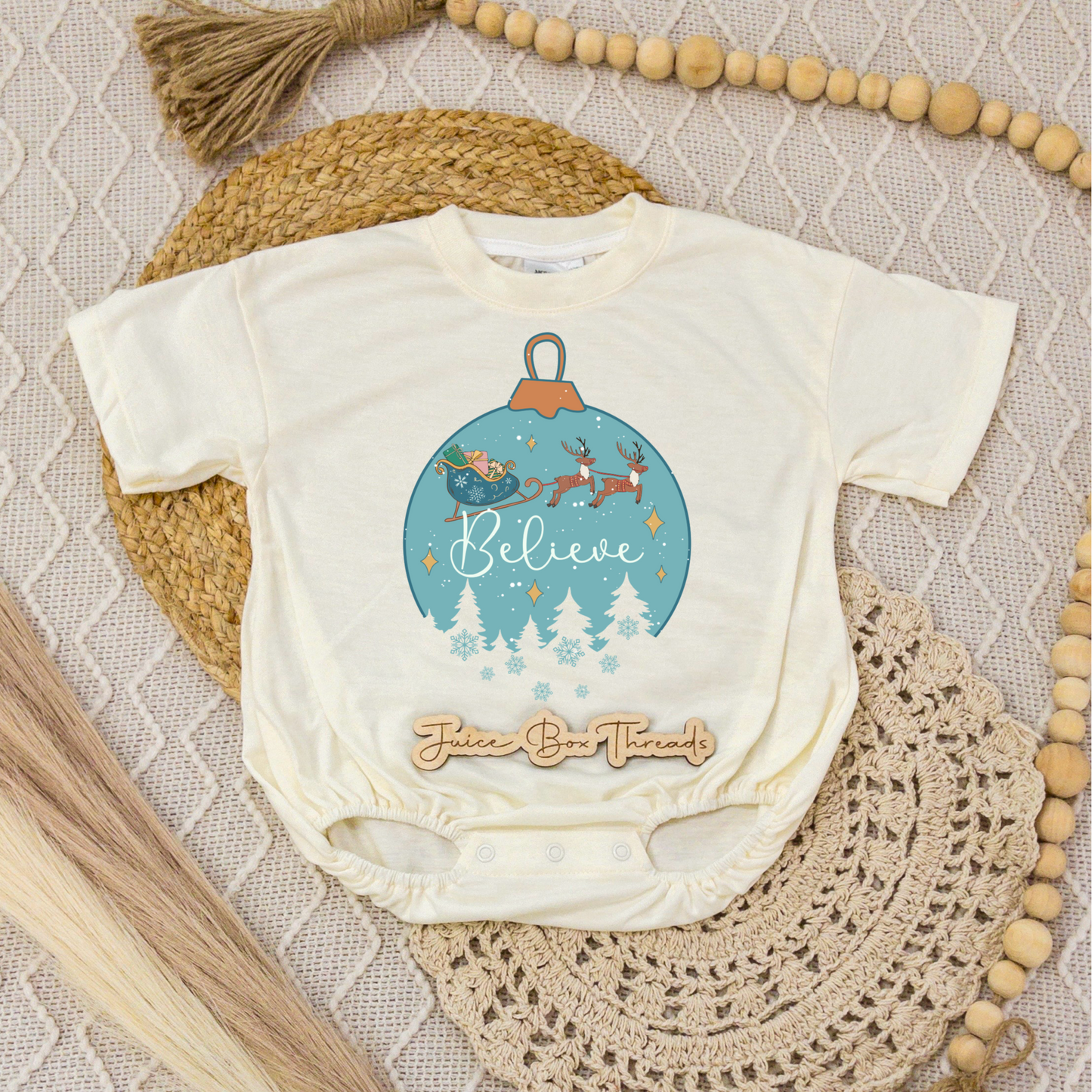 Believe Ornament Romper/Tee