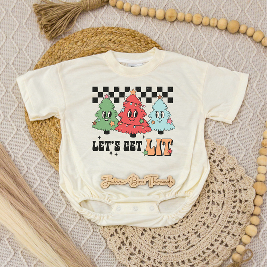 Let's Get Lit Romper/Tee
