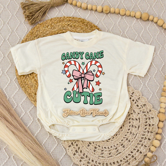 Candy Cane Cutie Romper/Tee