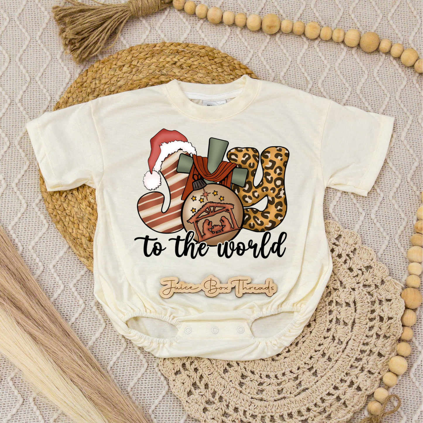 Joy to the World Christian Romper/Tee