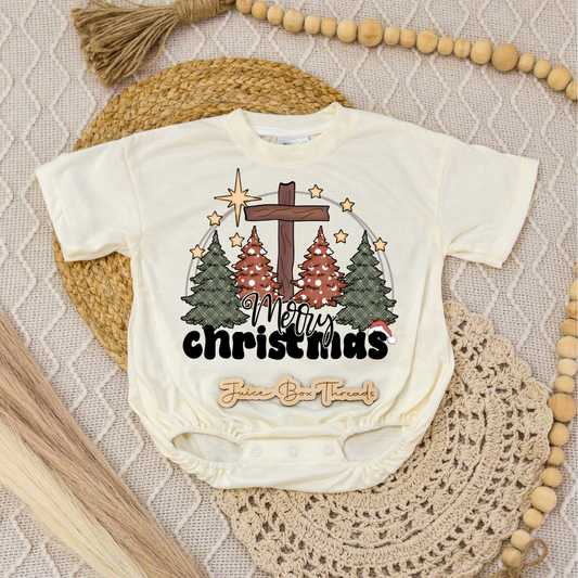 Merry Christmas Christian Romper/Tee