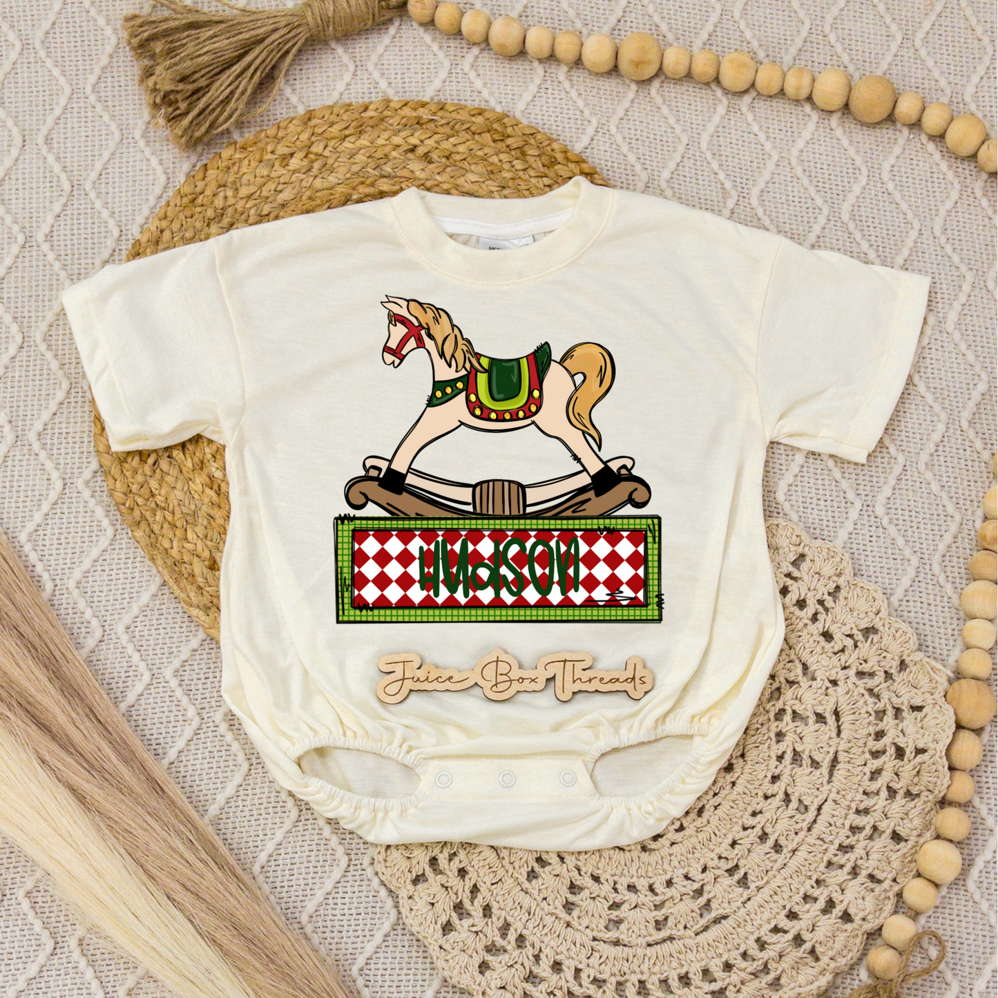 Rocking Horse Name Romper/Tee