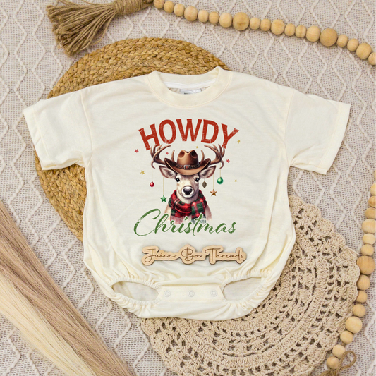 Howdy Christmas Romper/Tee