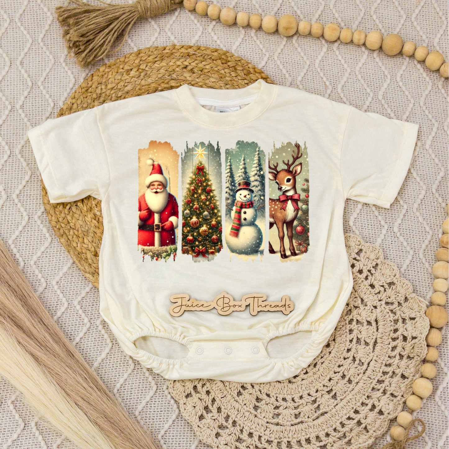 Vintage Christmas Romper/Tee