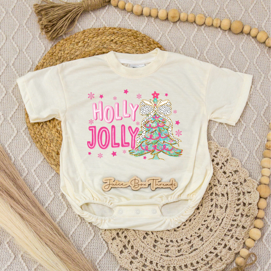 Holly Jolly Preppy Romper/Tee