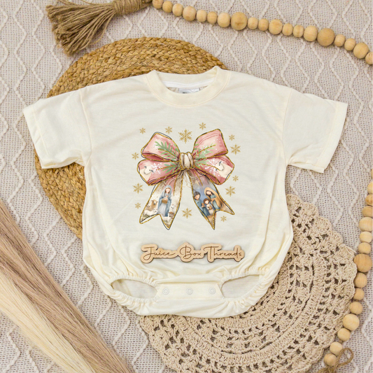 Nativity Bow Romper/Tee