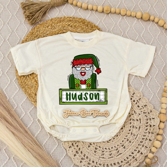 Boy Santa Name Romper/Tee