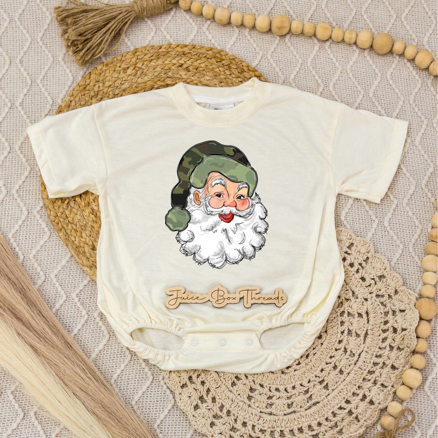 Camo Santa Romper/Tee