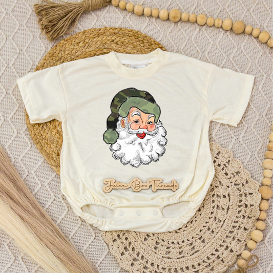 Camo Santa Romper/Tee