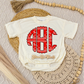 Christmas Monogram Name Romper/Tee
