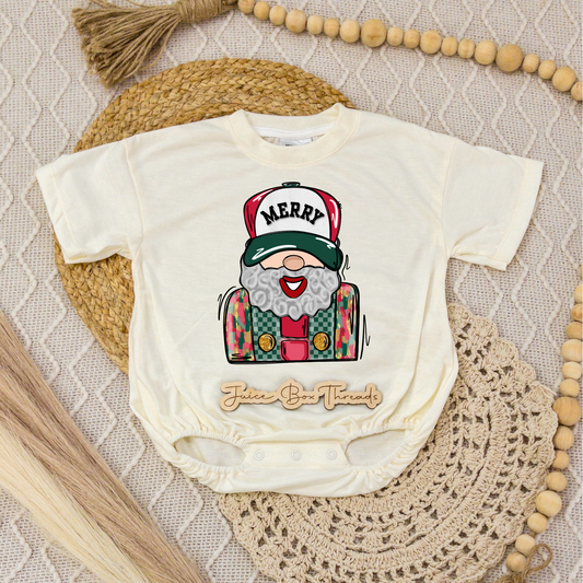 Merry Santa Romper/Tee