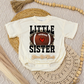 Little Sister Football Romper/Tee