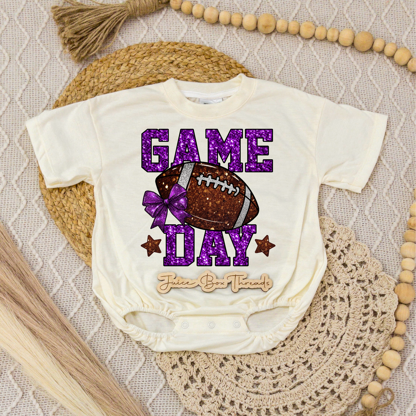 Purple Game Day Romper/Tee