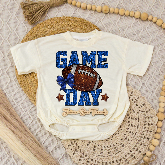 Blue Game Day Romper/Tee